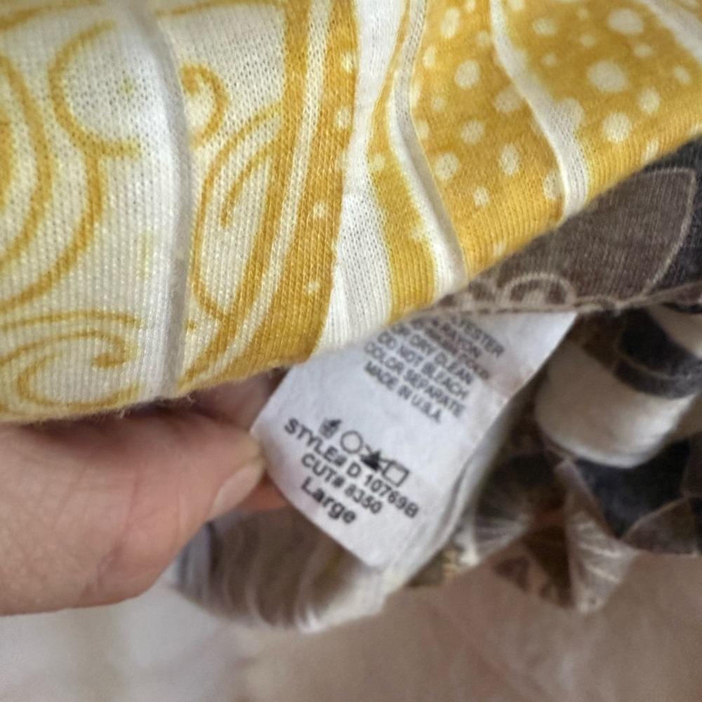 Yellow Patterned Blousy Top - image 4